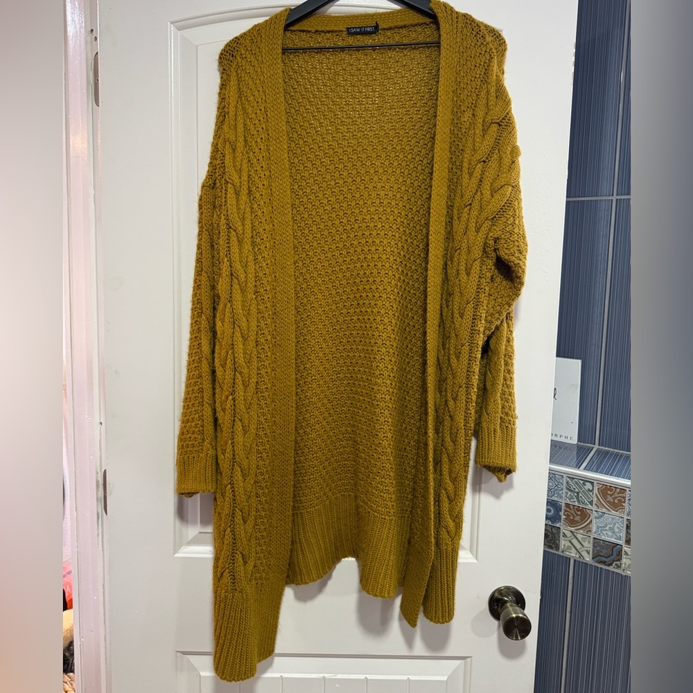I Saw It First Mustard Knit Sweater